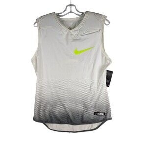 NIKE Dry Vapor Speed Max Knit Integrated Padding White Football Shirt Mens Large